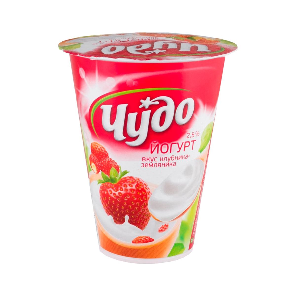 Йогурт чудо 290гр. 2,5% Клубника-земляника
