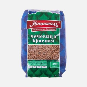 Чечевица Националь красная пл/пак 450г