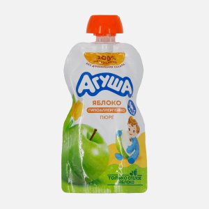 Пюре Агуша Яблоко фруктовое с 4мес дой/пак/крыш 90г