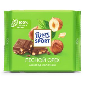 Шоколад Риттер Спорт Лесной орех молочный 100г