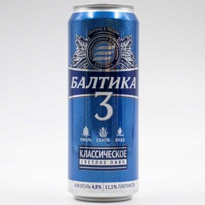 Пиво Балтика №3 Классическое 4.8% ж/б 0,45л