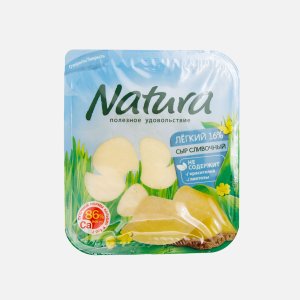 Сыр Арла Натура Легкий 16% сливочный нарезка 30% пл/уп 150г