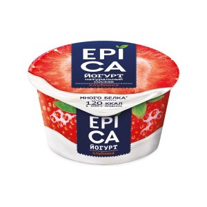 Йогурт Эпика с клубникой 4.8% пл/ст 130г