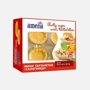 Тарталетки Америа мини салатницы 20шт 60г