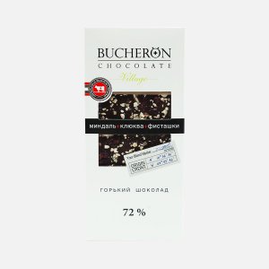 Шоколад Бушерон горький с миндалем/клюк/фисташками 100г