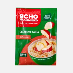 Каша Ясно солнышко овсяная с яблоком пл/пак 45г