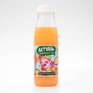 Напиток Актуаль сывороточный с сок персик/марак пл/бут 310г