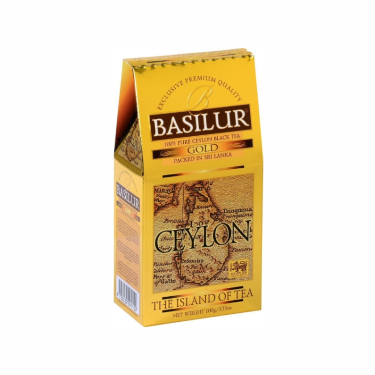 Черный чай gold. Basilur чай чёрный Island Gold 100г. Чай Базилур Pure Ceylon Tea. Чай Базилур чёрный Gold. Чай Basilur 100% Pure Ceylon Black Tea.