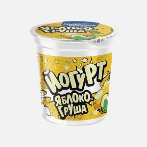 Йогурт Молочная кухня Яблоко и Груша с 8 мес 3% пл/ст 200мл