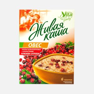 Каша Вита Живая каша овсяная с отрубями Клюква с витамин 6*35г