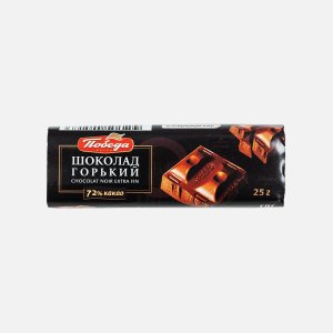 Шоколад Победа вкуса горький 72% 25г