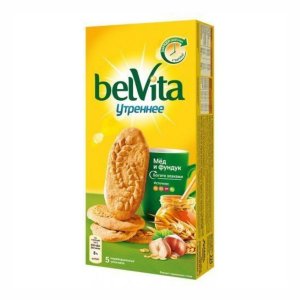 Печенье БельВита Утреннее витамин с фундуком и медом к/к 225г