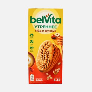 Печенье БельВита Утреннее витамин с фундуком и медом к/к 225г