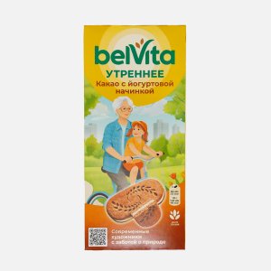 Печенье БельВита Утреннее Сэндвич с цельн злаккакао/йогурт начин 253г