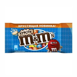 Драже М&Мs Криспи хрустящие шарики молочный шоколад/разноцветная глазурь пл/уп 36г
