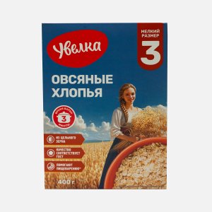 Хлопья Увелка Овсяные быстрые к/к 400г