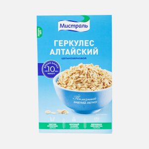 Хлопья Мистраль Геркулес алтайский цельнозерновой к/к 400г