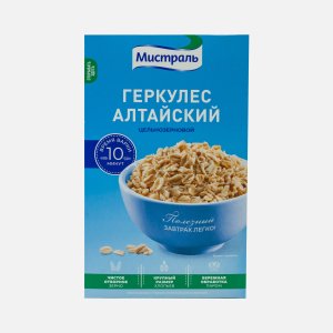 Хлопья Мистраль Геркулес алтайский цельнозерновой к/к 400г