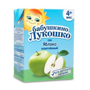 Сок Бабушкино Лукошко Яблоко осветленный с 4мес т/п 200мл
