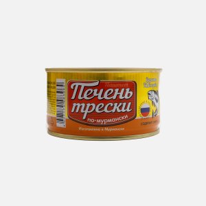 Печень трески Вкусные консервы по-Мурмански ГОСТ ж/б/ключ 185г