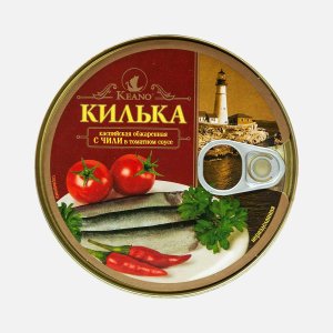 Килька Кеано балтийская обжаренная с чили в т/с неразд ж/б/кл 240г