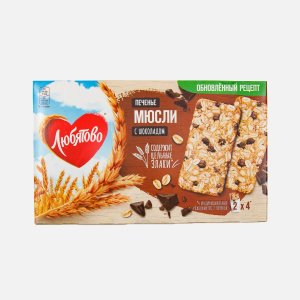 Печенье Любятово Мюсли с шоколадом злаковое к/к 120г