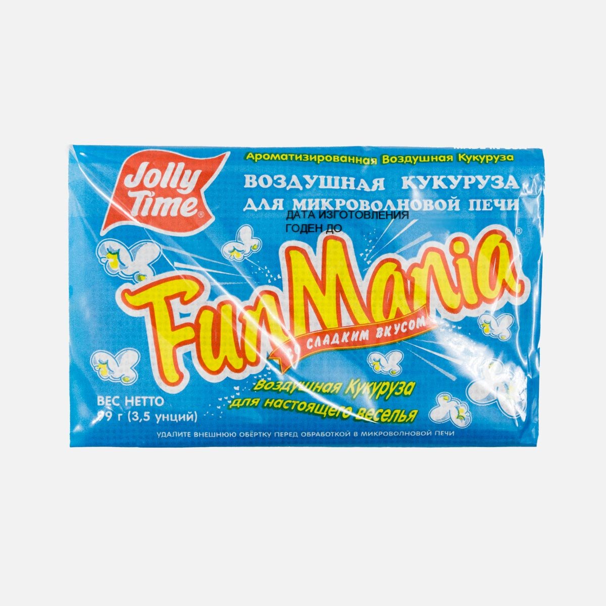 Воздушная кукуруза Джолли Тайм со сладким вкусом д/микр печи 99г Воздушная кукуруза Джолли Тайм со сладким вкусом д/микр печи 99г