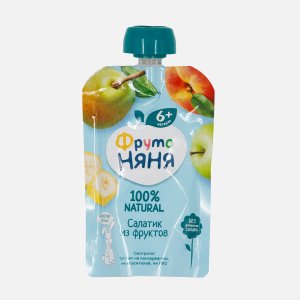Пюре ФрутоНяня салатик из фруктов с 6мес дой/пак 90г