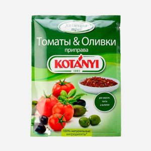 Приправа Котани Томаты и Оливки бум/пак 20г