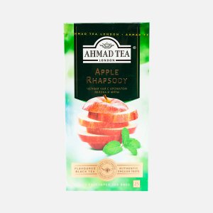 Чай Ахмад Эппл Рапсоди яблоко/мята черный 25пак*1,5г к/к 37,5г