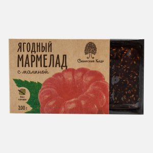 Мармелад Сибирский кедр Ягодень Малина 200г
