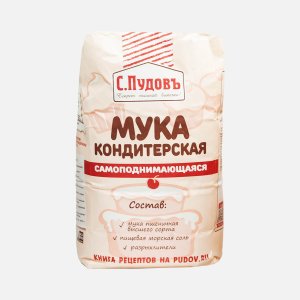Мука Пудофф пшеничная самоподнимающ с разрыхлителем пакет 2000г