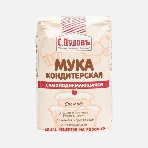 Мука Пудофф пшеничная самоподнимающ с разрыхлителем пакет 1000г