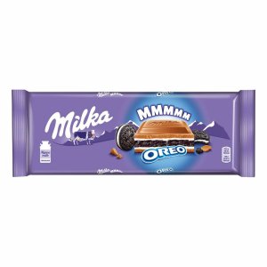 Шоколад Милка молочный с начинкой со вкусом ванили/печеньем Орео 300г