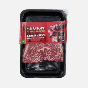Стейк Мираторг Денвер из мраморной говядины охл в/у 290г