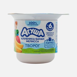 Творог Агуша Засыпай-ка клуб/бан/мелис с 6мес 3.8% 100г