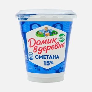 Сметана Домик в деревне 15% пл/ст 300г