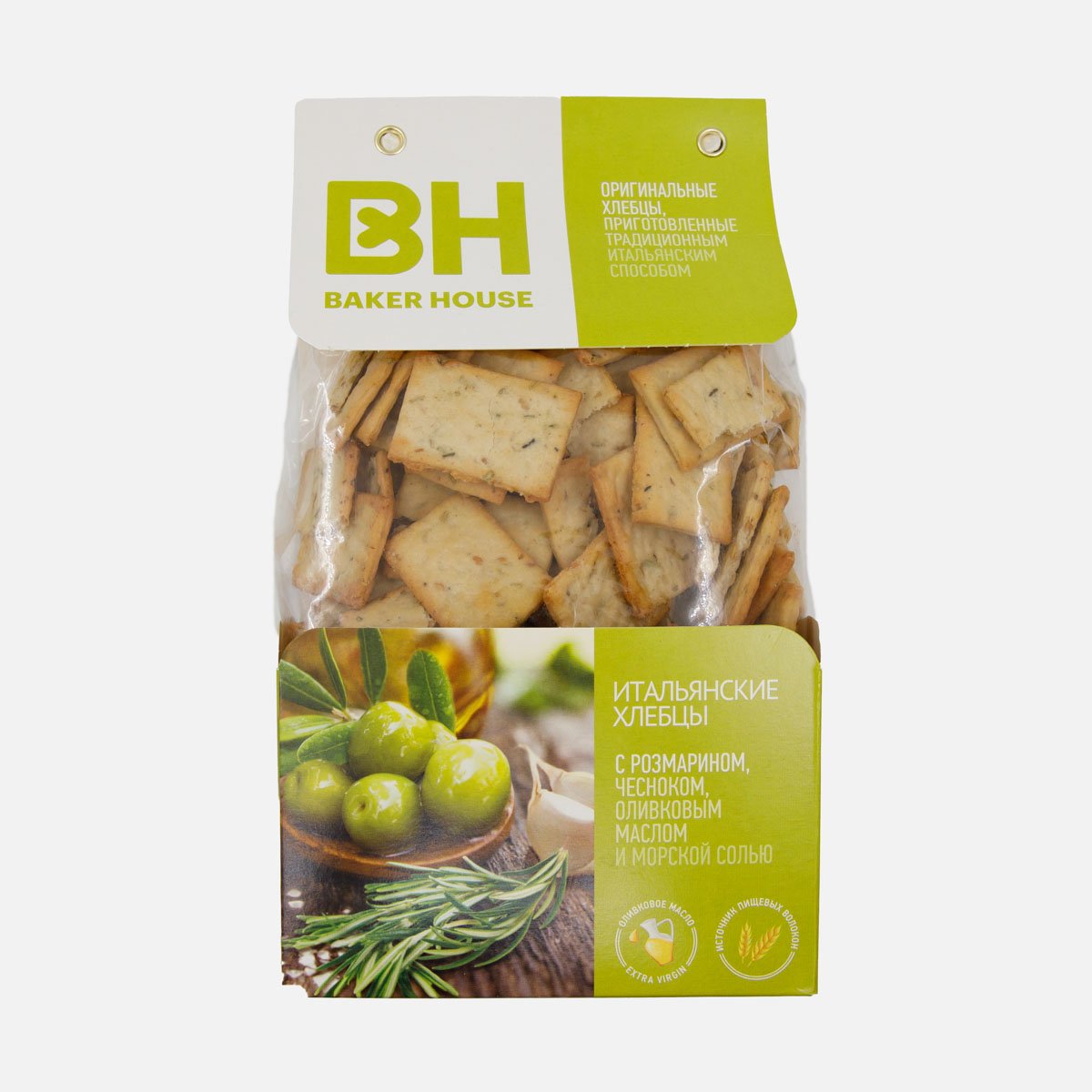 Хлебцы Бейкер Хаус розмарин/чеснок олив масл/морск солью пл/уп 250г Хлебцы Бейкер Хаус розмарин/чеснок олив масл/морск солью пл/уп 250г