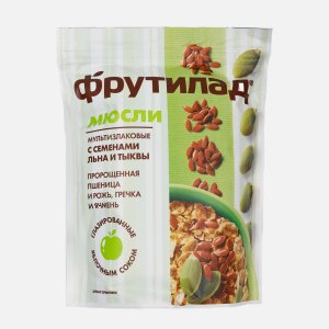 Мюсли Фруктовая Энергия с пророщен пшеницей и семен льна/тыквы 310г