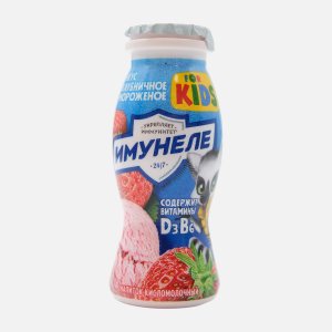 Напиток кисломолочный Имунеле Фо Кидс Клубничное мороженое 1.5% пл/б 100г