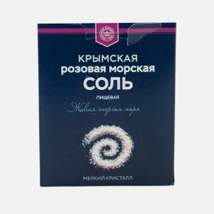 Соль Крымская розовая морская пищевая мелкого помола к/к 750г