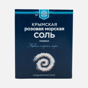 Соль Крымская розовая морская пищ среднего помола к/к 750г