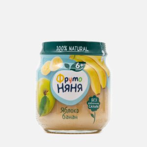 Пюре ФрутоНяня Яблоко/банан с 5мес ст/б 100г