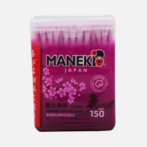 Палочки ватные Манеки Лавли гигиенические розовые пл/уп 150шт