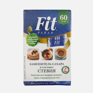 Заменитель сахара ФитПарад №8 Стевия 60 саше к/к 60г