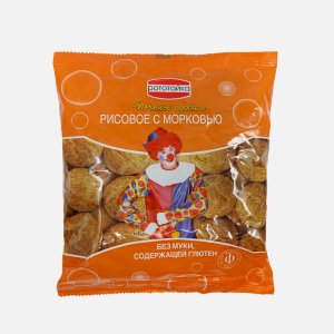 Печенье Рототайка рисовое с морков на фруктозе без глютена пл/пак 200г