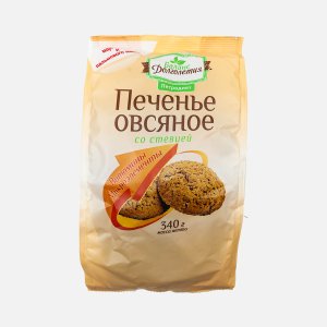 Печенье Петродиет БалансДолголетия овсяное со стевией пл/уп 340г