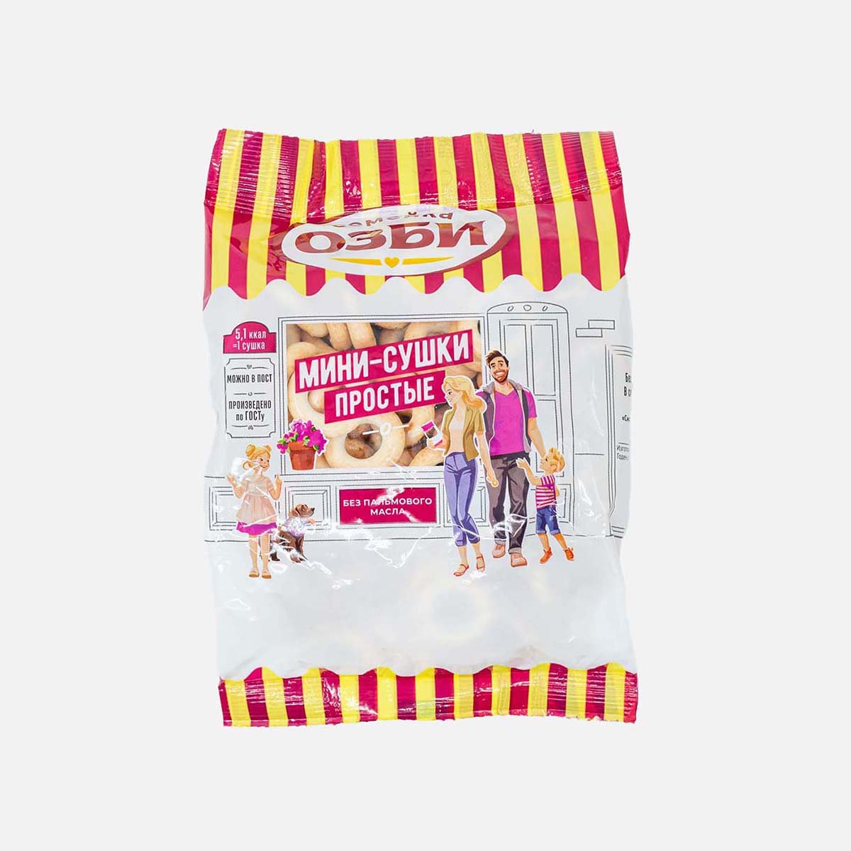 Мини-сушки Семейка ОЗБИ Простые пл/уп 150г Мини-сушки Семейка ОЗБИ Простые пл/уп 150г