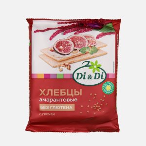 Хлебцы Ди энд Ди амарантовые с гречей без глютена 100г