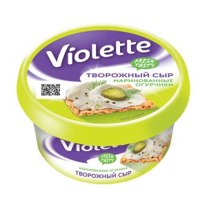 Сыр Виолетта творожный с огурцами и зеленью 70% пл/ст 140г